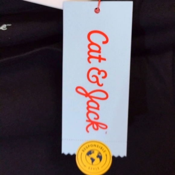 NWT 2-Pack of Solid Black Long-Sleeve T-Shirts - Cat and Jack - S(6/6X) - Picture 3 of 6